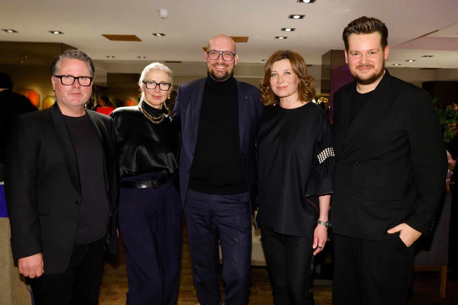 From left to right: Scott Lipinski (CEO Fashion Council Germany), Christiane Arp (Chairwoman of the Board and founding member of Fashion Council Germany), State Secretary for Economic Affairs Michael Biel, Anita Gigovskaya (Deputy Managing Director, Condé Nast Europe), Patrick Pendiuk (Senior Fashion Features Editor Vogue Germany) © Franziska Krug for Fashion Council Germany