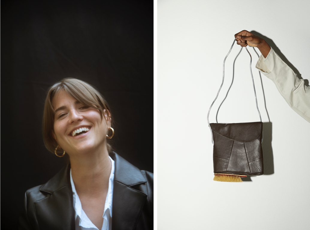 © JORDANN WOOD | LEFT SIDE: SOPHIE CLAUSSEN. RIGHT SIDE: BAG FROM THE SPRING/ SUMMER 2024 COLLECTION.